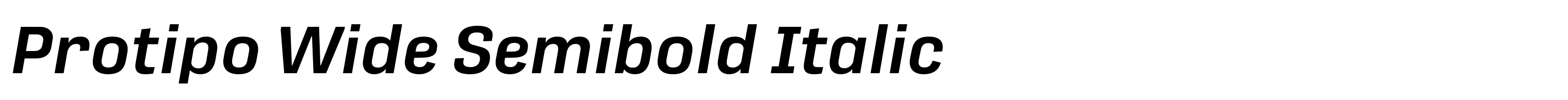 Protipo Wide Semibold Italic